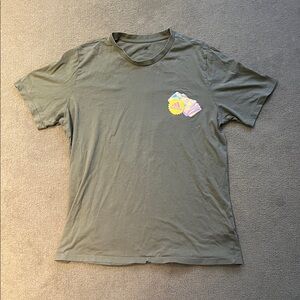 Men’s Large Adidas Olive Green Backpacker Graphic T-Shirt